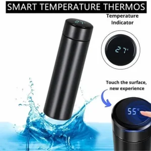Temperature Display Vacuum Insulated Water Bottle 17oz,Thermo Flask Made of Premium Stainless Steel Coffee Cup with a gift