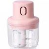 Mini Electric Food Rechargeable Chopper for Vegetables - 250ml Bowl with 3 Ultra Sharp Stainless Steel Blades witg a gift