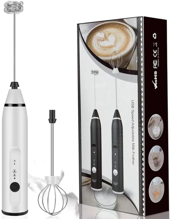 Rechargeable Coffee Beater Electric Milk Frother | USB Charging Handheld Coffee Mixer for Creamy Latte & Cappuccino | Portable Egg Beater & Drink Foamer with a gift