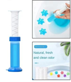 Toilet Gel Cleaner | Flower Gel Bathroom Air Fresher | Toilet cleaner gel injection For Bathroom Freshener with a gift