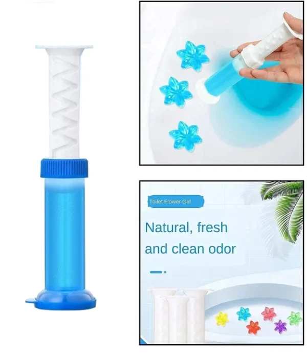 Toilet Gel Cleaner | Flower Gel Bathroom Air Fresher | Toilet cleaner gel injection For Bathroom Freshener with a gift