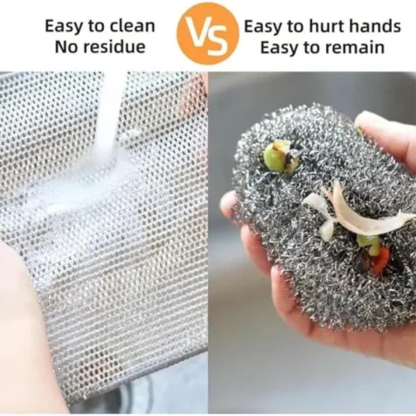 Kitchen Steel Mesh Wire DishWasher Cleaning Cloth pack of 5 pieces
