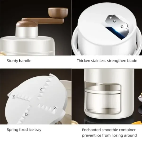 Ice Crusher Snow Cone Maker Manual Ice Crusher Machine Gola Maker with a gift