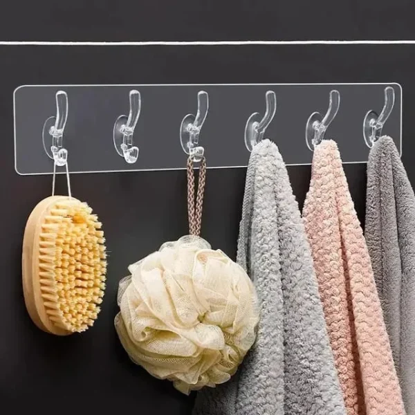 Transparent Wall Hook Self Adhesive Bathroom Kitchen