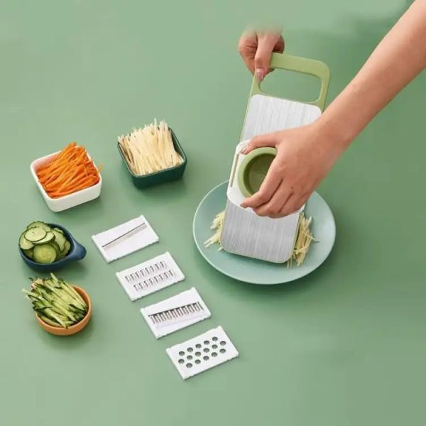 5 in 1 Vegetable Stainless Steel Cutter with a gift