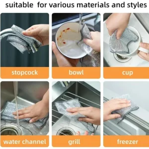 Kitchen Steel Mesh Wire DishWasher Cleaning Cloth pack of 5 pieces