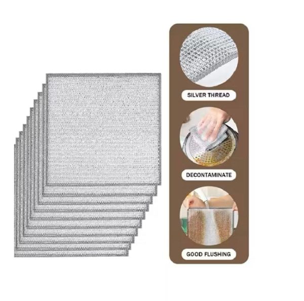 Kitchen Steel Mesh Wire DishWasher Cleaning Cloth pack of 5 pieces