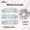 Ceiling Fan Blades & Motor Dust Proof Covers – 4-Piece Set with a gift