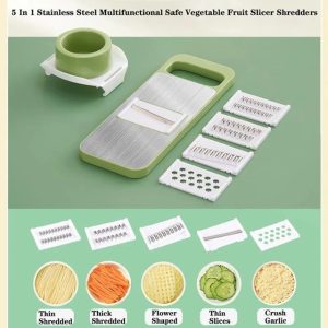 5 in 1 Vegetable Stainless Steel Cutter with a gift