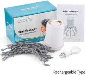 Electric Scalp Massager, Portable Octopus Head Massager with 12 Massage Claws,Waterproof Handheld Hair Scalp Scratcher for Rolling Body Massage, Hair Growth and Stress Relax Deep with a gift