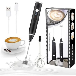 Rechargeable Coffee Beater Electric Milk Frother | USB Charging Handheld Coffee Mixer for Creamy Latte & Cappuccino | Portable Egg Beater & Drink Foamer with a gift