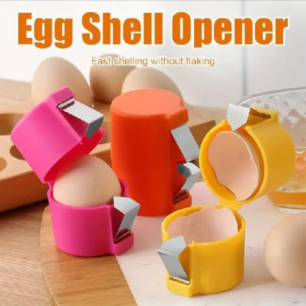 Egg Shell Opener – Plastic Body with Steel Blade | Fast Egg Cutter for Hard Boiled Eggs with a gift