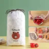 Reusable Elastic Food Storage Covers Disposable Food Plastic Bags 100 pcs with a gift