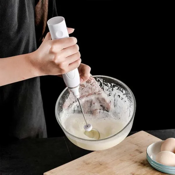 Rechargeable Coffee Beater Electric Milk Frother | USB Charging Handheld Coffee Mixer for Creamy Latte & Cappuccino | Portable Egg Beater & Drink Foamer with a gift