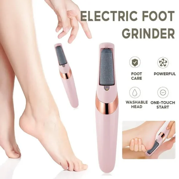 Electric pedicure set foot grinder Callus Remover USB Rechargeable With 2 Replaceable roller heads and a gift