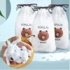 Reusable Elastic Food Storage Covers Disposable Food Plastic Bags 100 pcs with a gift