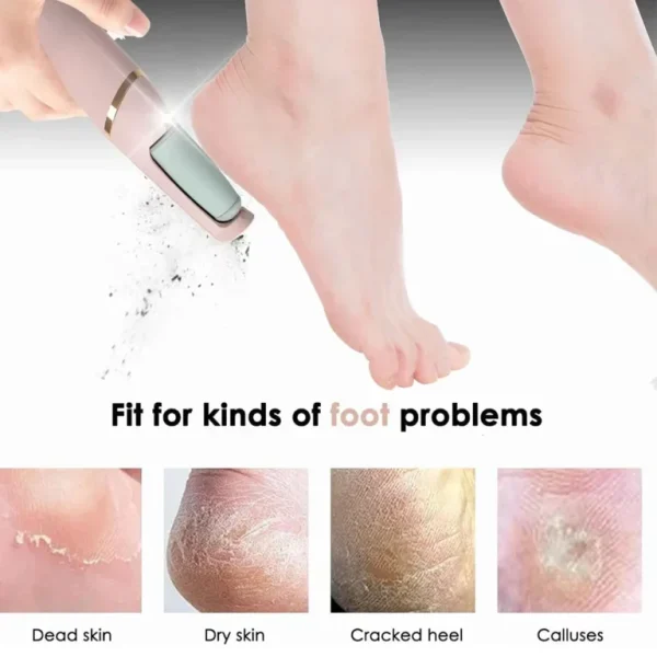 Electric pedicure set foot grinder Callus Remover USB Rechargeable With 2 Replaceable roller heads and a gift