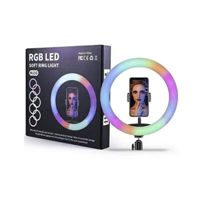 Soft RGB Selfie LED Ring Light for Makeup Streaming Vlogging 33cm with a gift